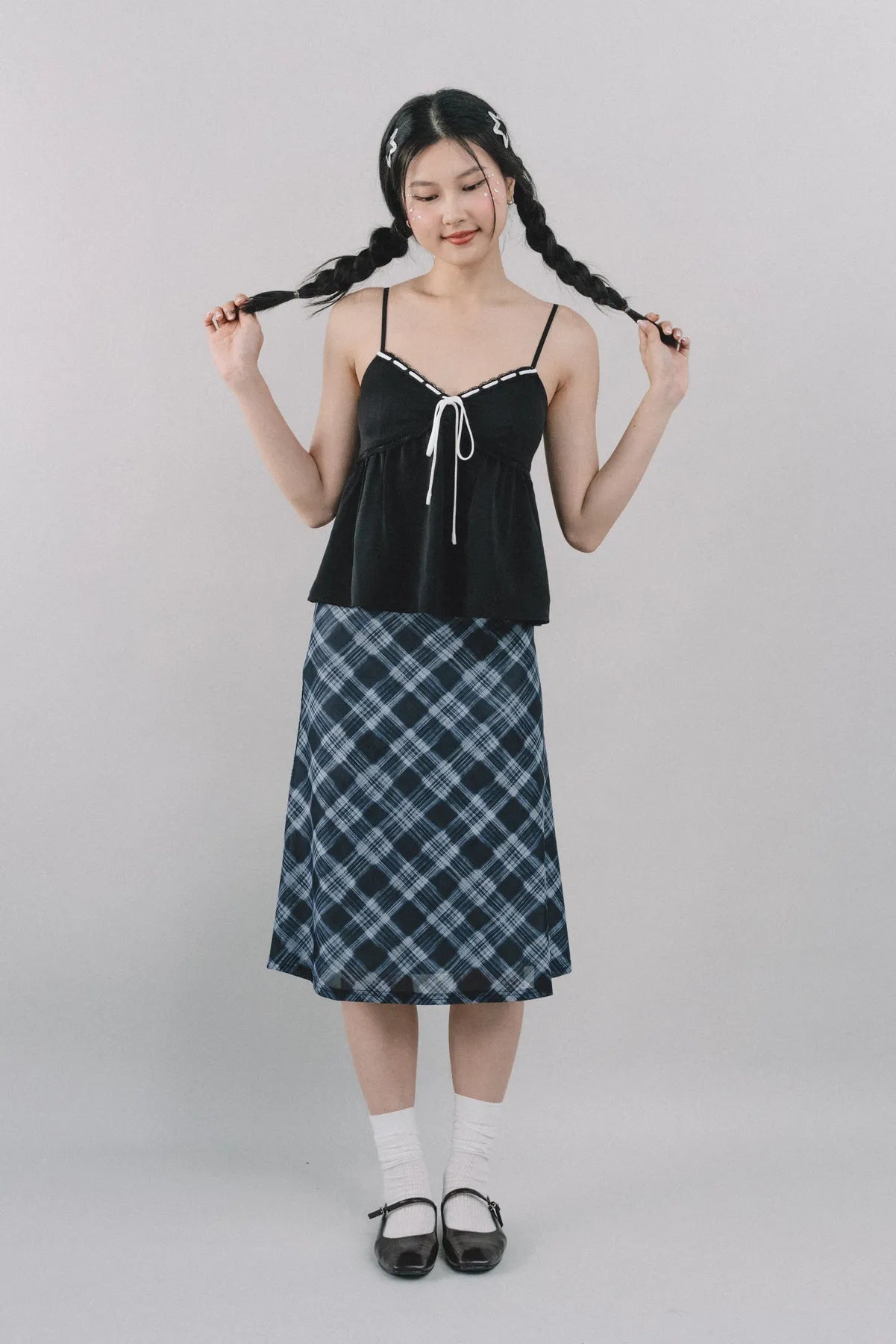 Polly Contrast Trim Padded Sleeveless Top