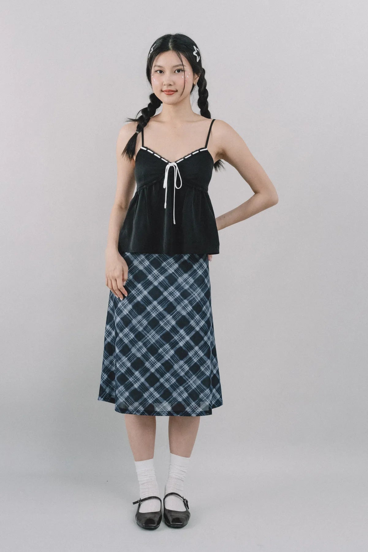 Polly Contrast Trim Padded Sleeveless Top