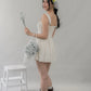 Elora Padded Ribbon Tie Dress Romper
