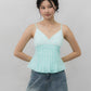 Ines Lace Padded Pintuck Top
