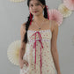 [COL FUKU] Anya New Padded Long Ribbon Dress