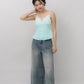 Ines Lace Padded Pintuck Top