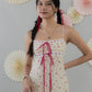 [COL FUKU] Anya New Padded Long Ribbon Dress