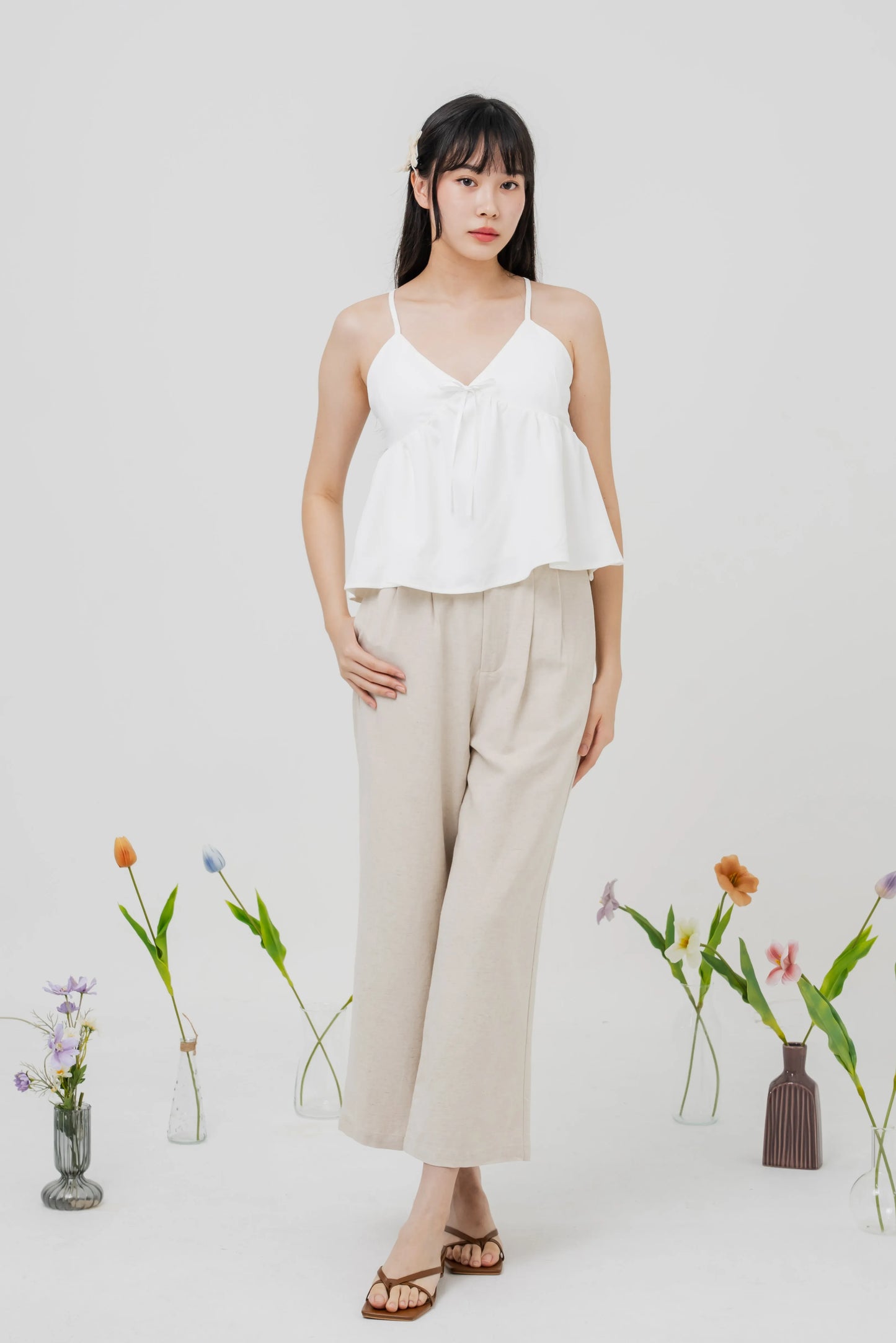 Willow Linen Front Pleat Pants