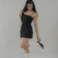 Bernadette Tiered Hem Padded Mini Dress