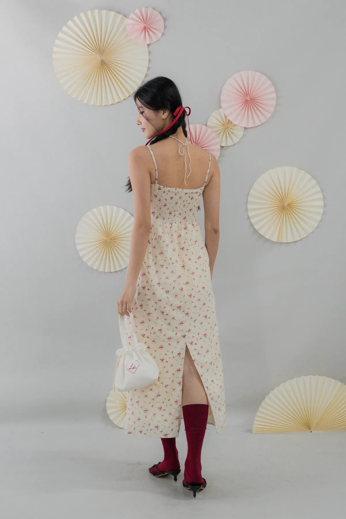 [COL FUKU] Anya New Padded Long Ribbon Dress