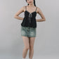 Polly Contrast Trim Padded Sleeveless Top