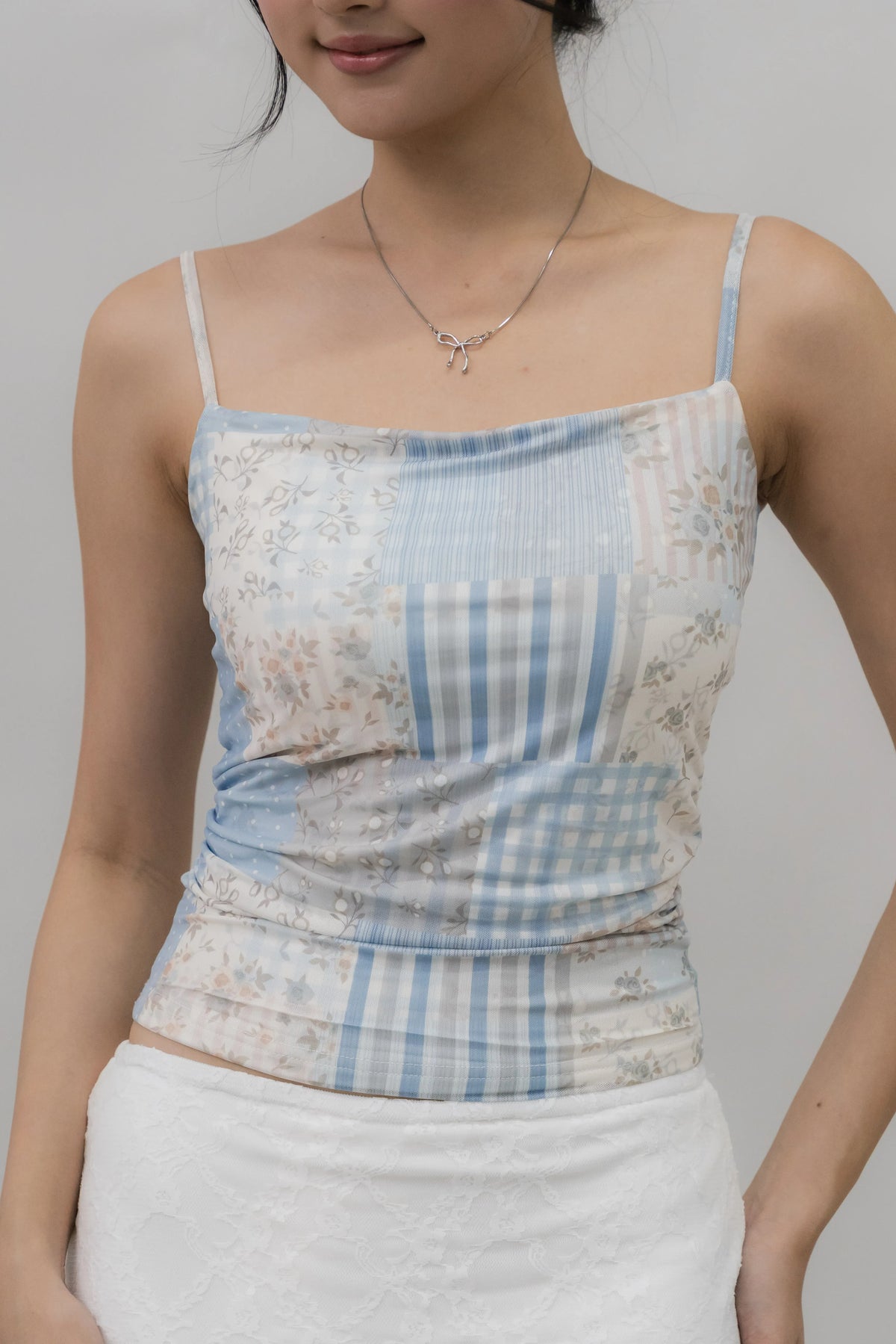 [CLOUD MESH] Ivy Padded Mesh Tank Top