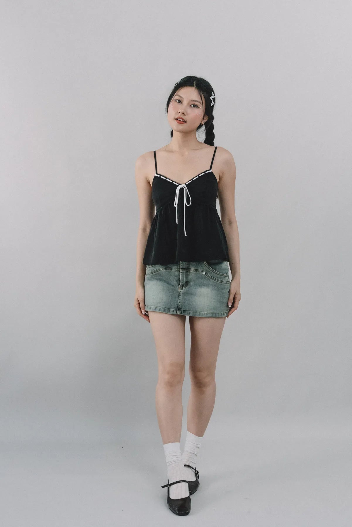 Polly Contrast Trim Padded Sleeveless Top