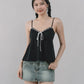 Polly Contrast Trim Padded Sleeveless Top