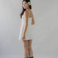 Elysia Ribbon Pintuck Padded Mini Romper Dress