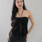 Nelly Ruffled Halter Tie Top