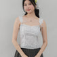 Elora Padded Ribbon Tie Top