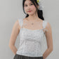 Elora Padded Ribbon Tie Top