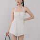Jodi Padded Halter Romper Dress
