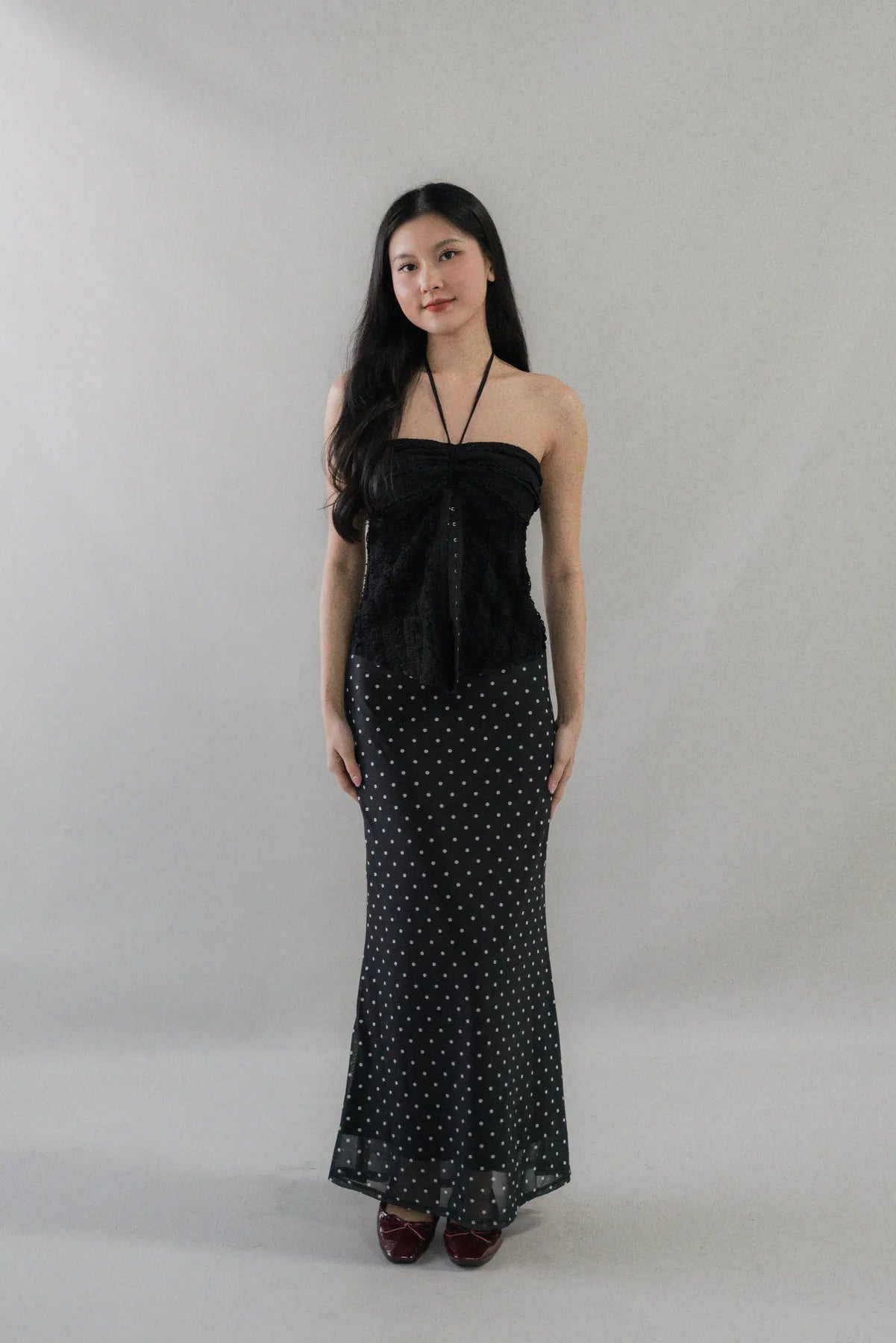 Bradley Fishtail Maxi Soft Mesh Skirt