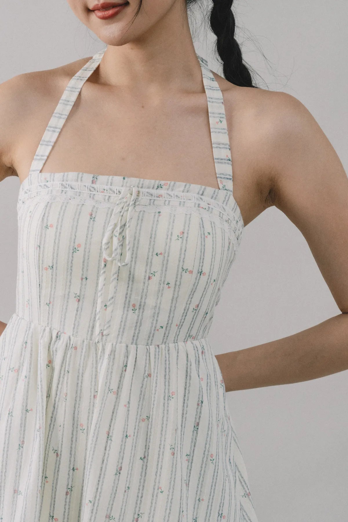 Jodi Padded Halter Romper Dress