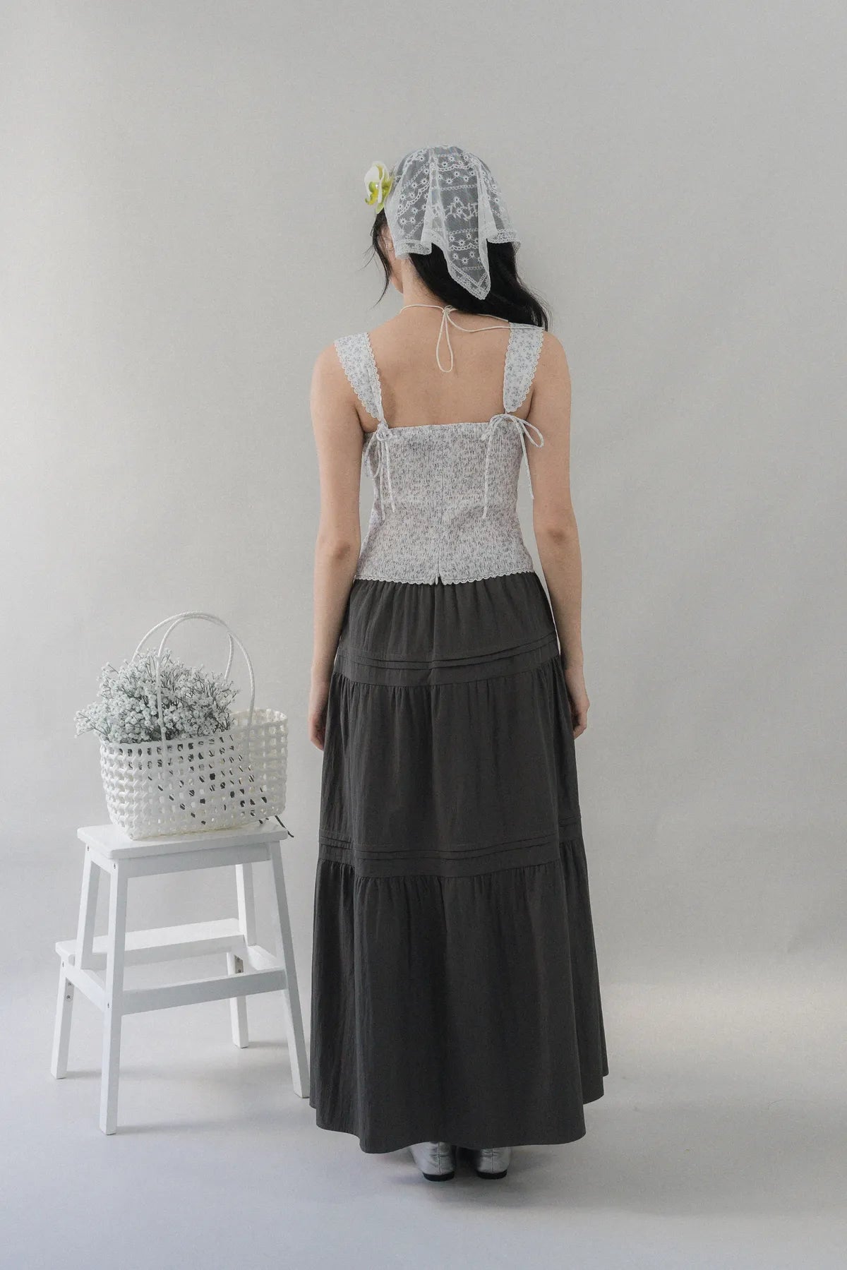 Elora Padded Ribbon Tie Top