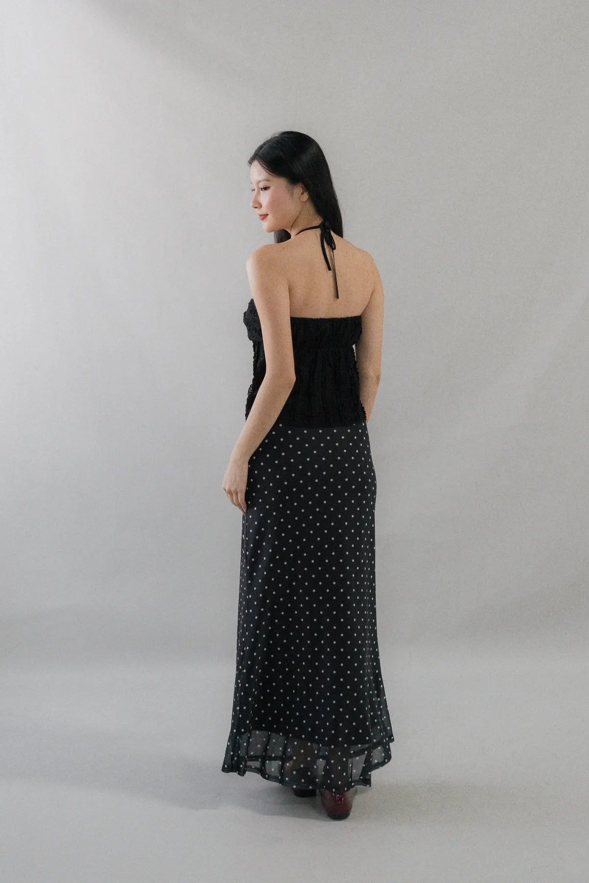 Bradley Fishtail Maxi Soft Mesh Skirt