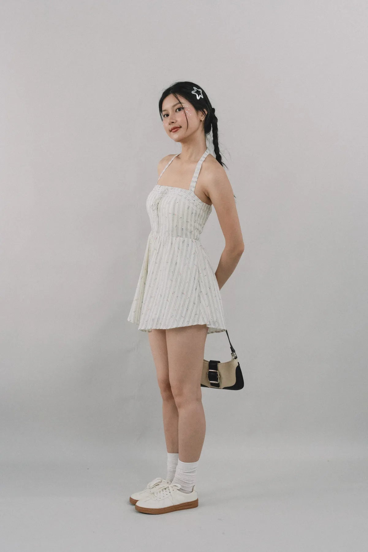 Jodi Padded Halter Romper Dress