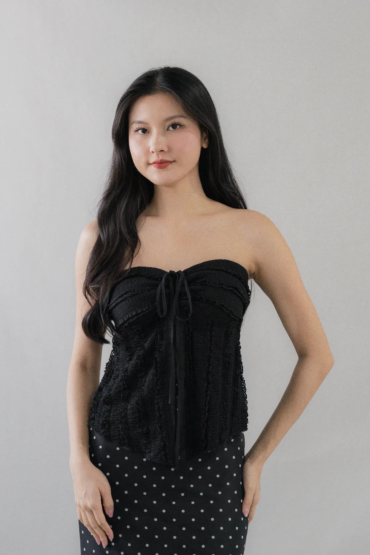 Nelly Ruffled Halter Tie Top