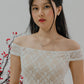 Rory Off-Shoulder Lace Detail Padded Top