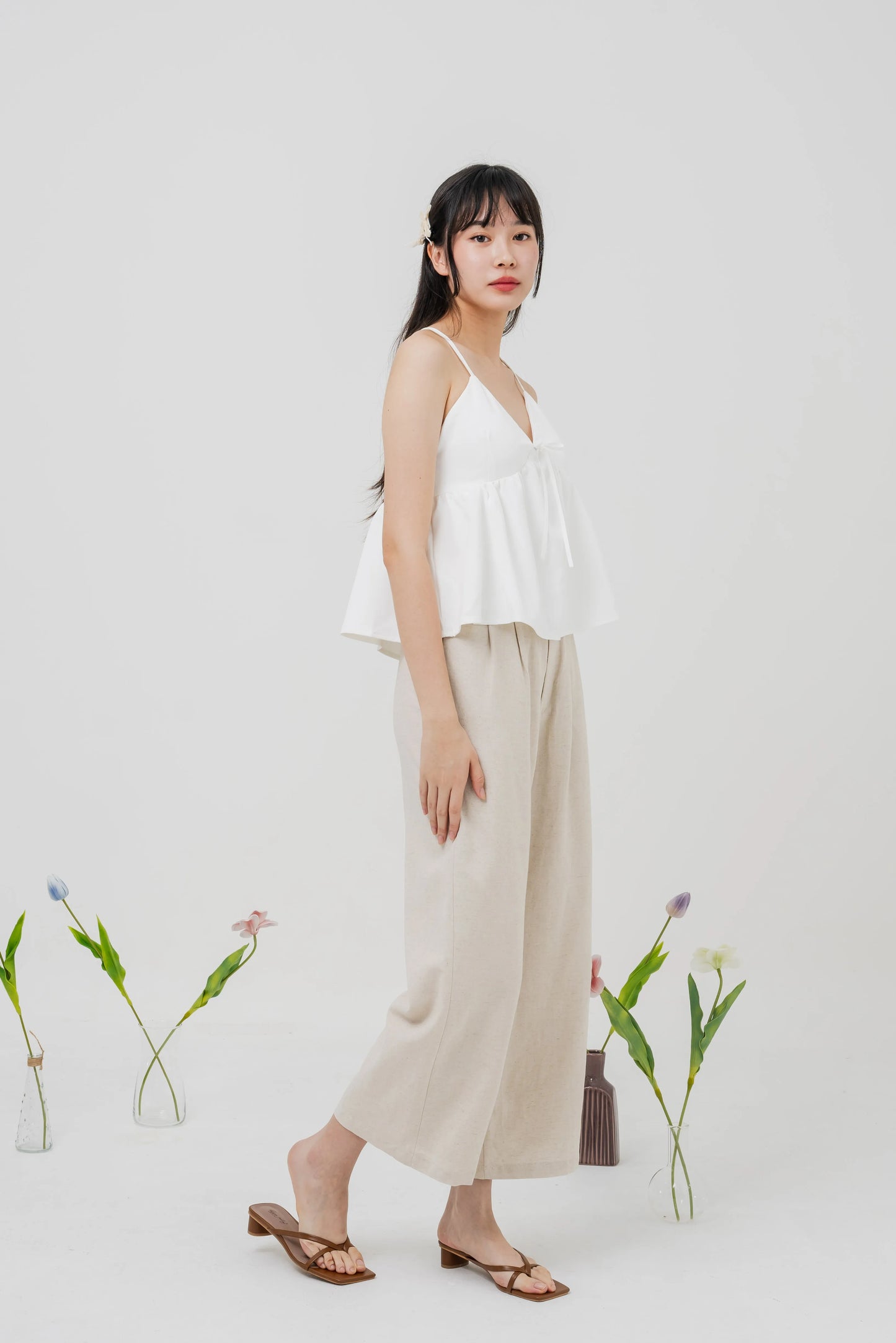 Willow Linen Front Pleat Pants