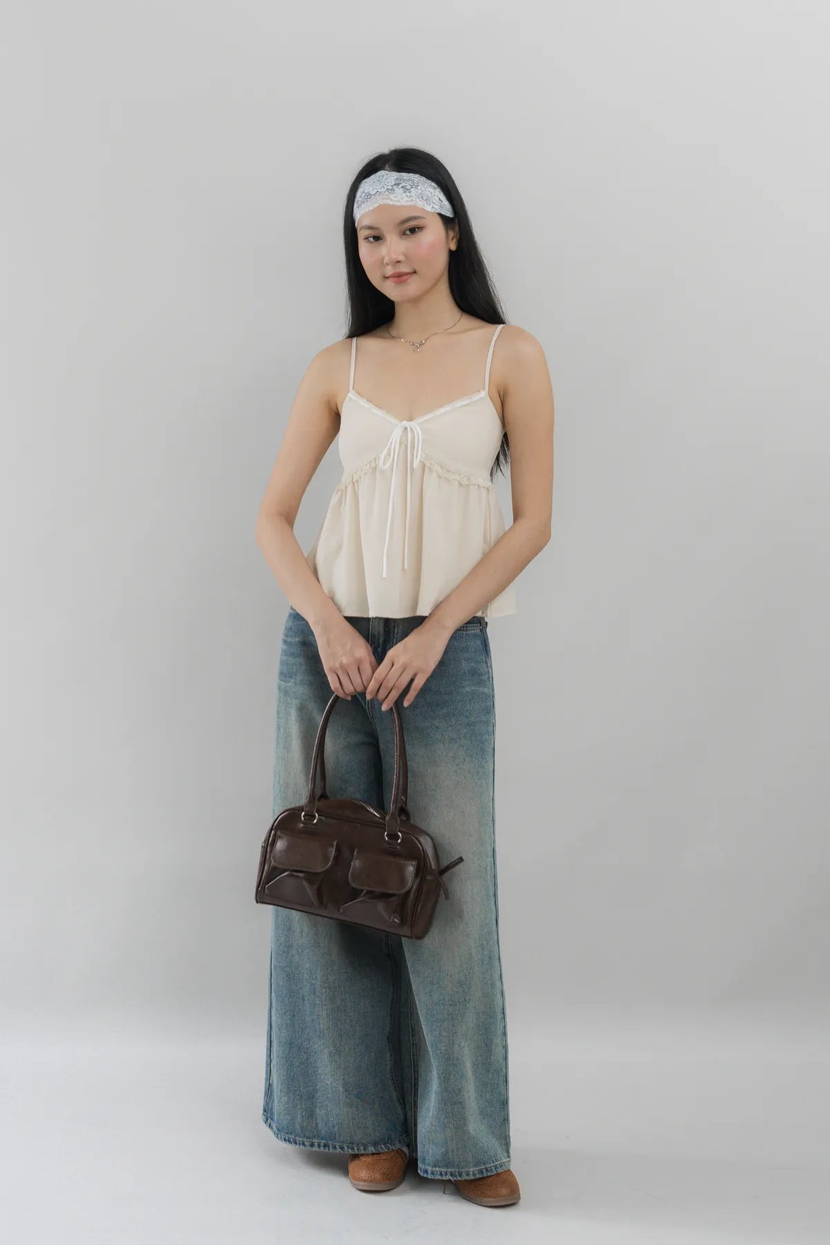 Polly Contrast Trim Padded Strappy Top