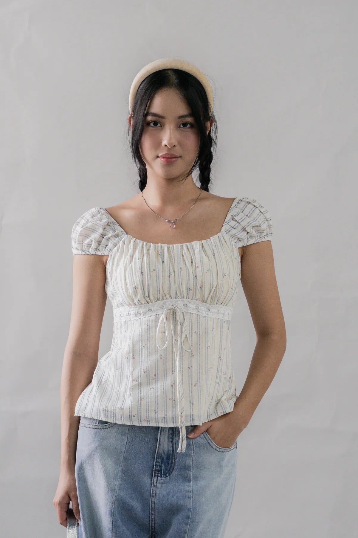 Tessa Padded Cap Sleeves Top