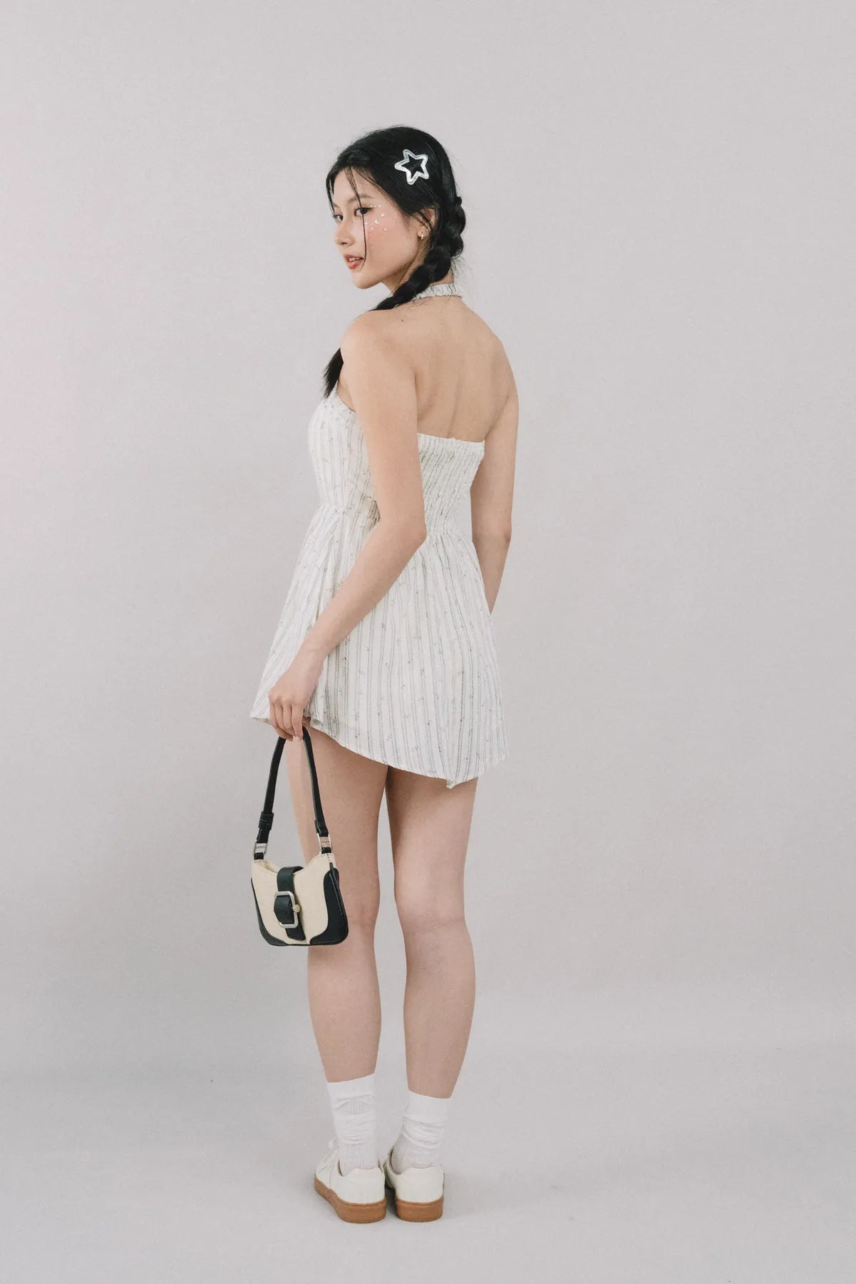 Jodi Padded Halter Romper Dress