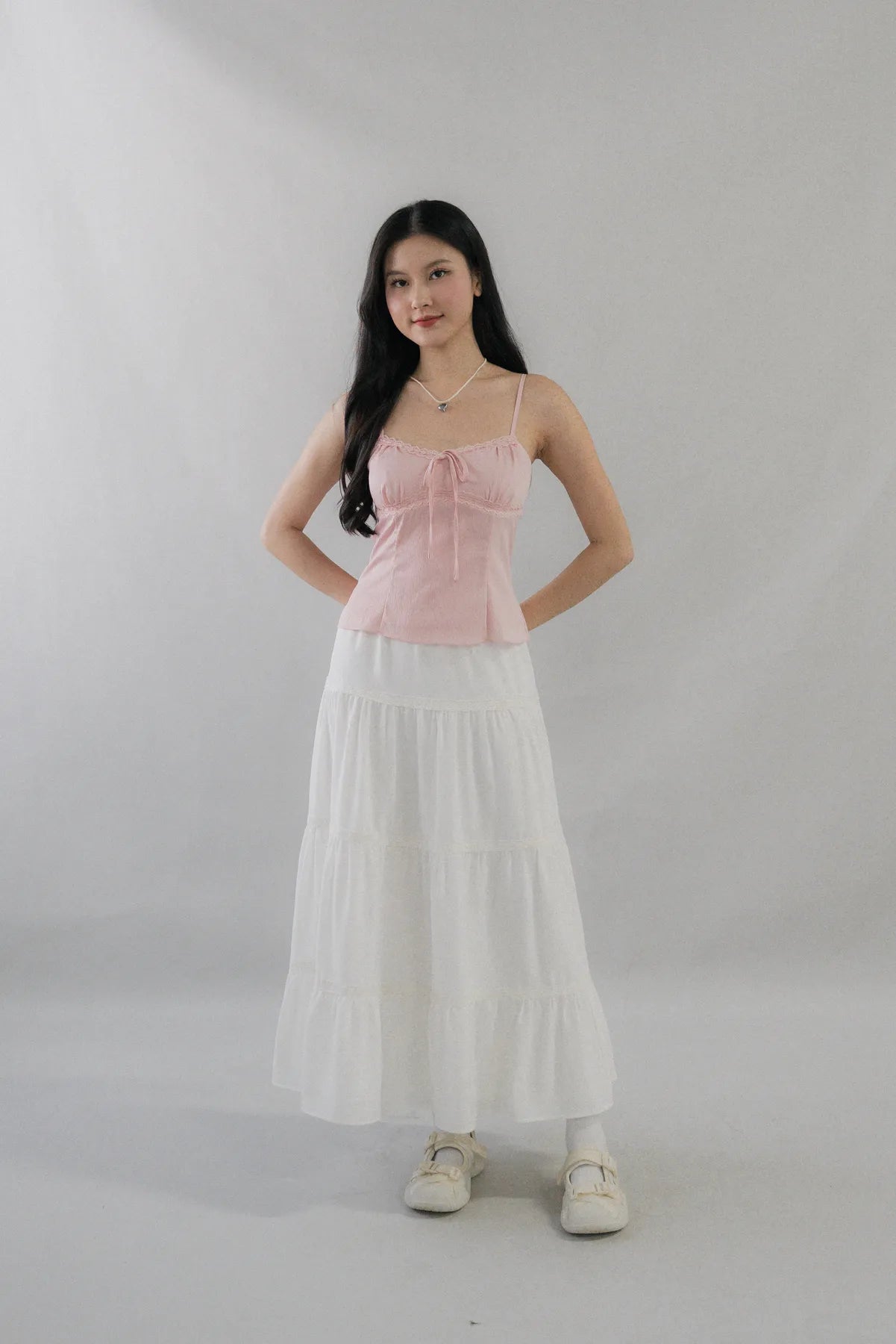 Eden Long Tiered Lace Skirt