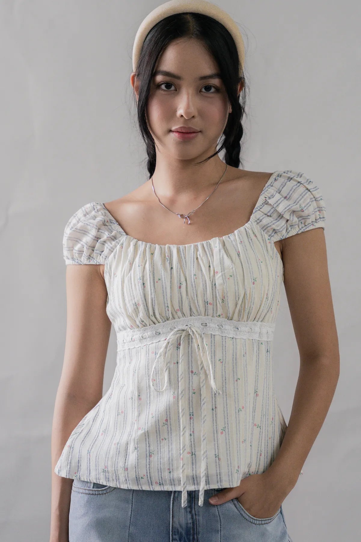 Tessa Padded Cap Sleeves Top