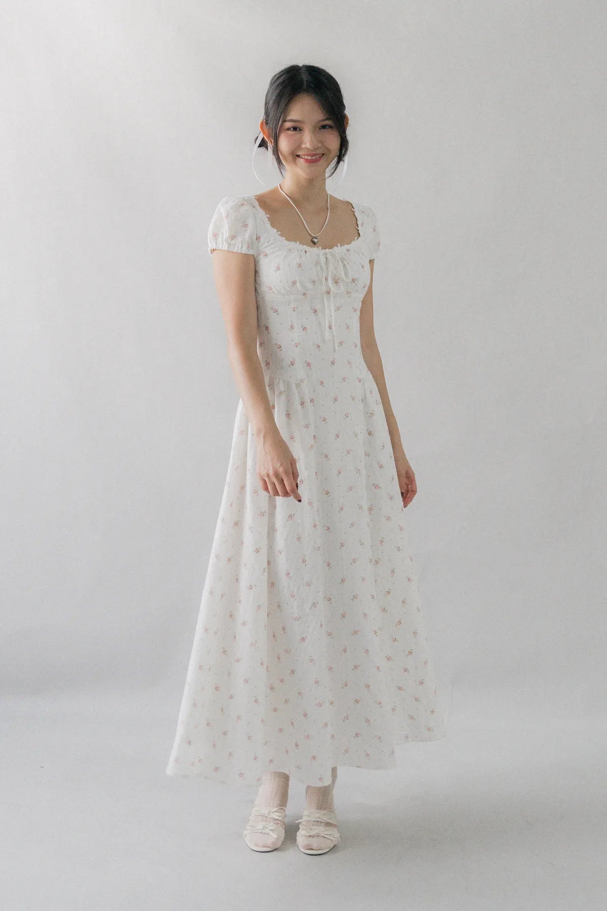 [COL YORI] Tasha Floral Drop Waist Maxi Dress