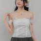 Elora Padded Ribbon Tie Top