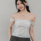 Elora Padded Ribbon Tie Top