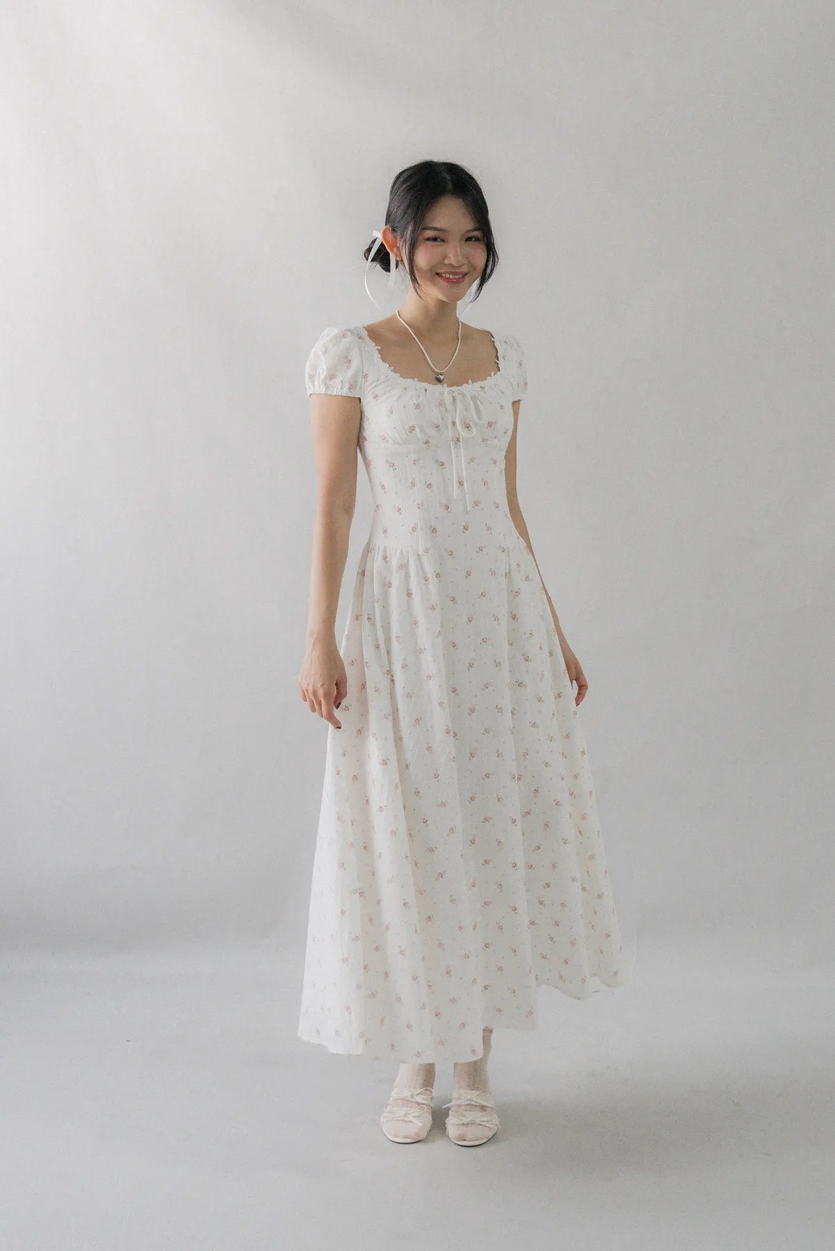 [COL YORI] Tasha Floral Drop Waist Maxi Dress