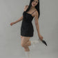 Bernadette Tiered Hem Padded Mini Dress