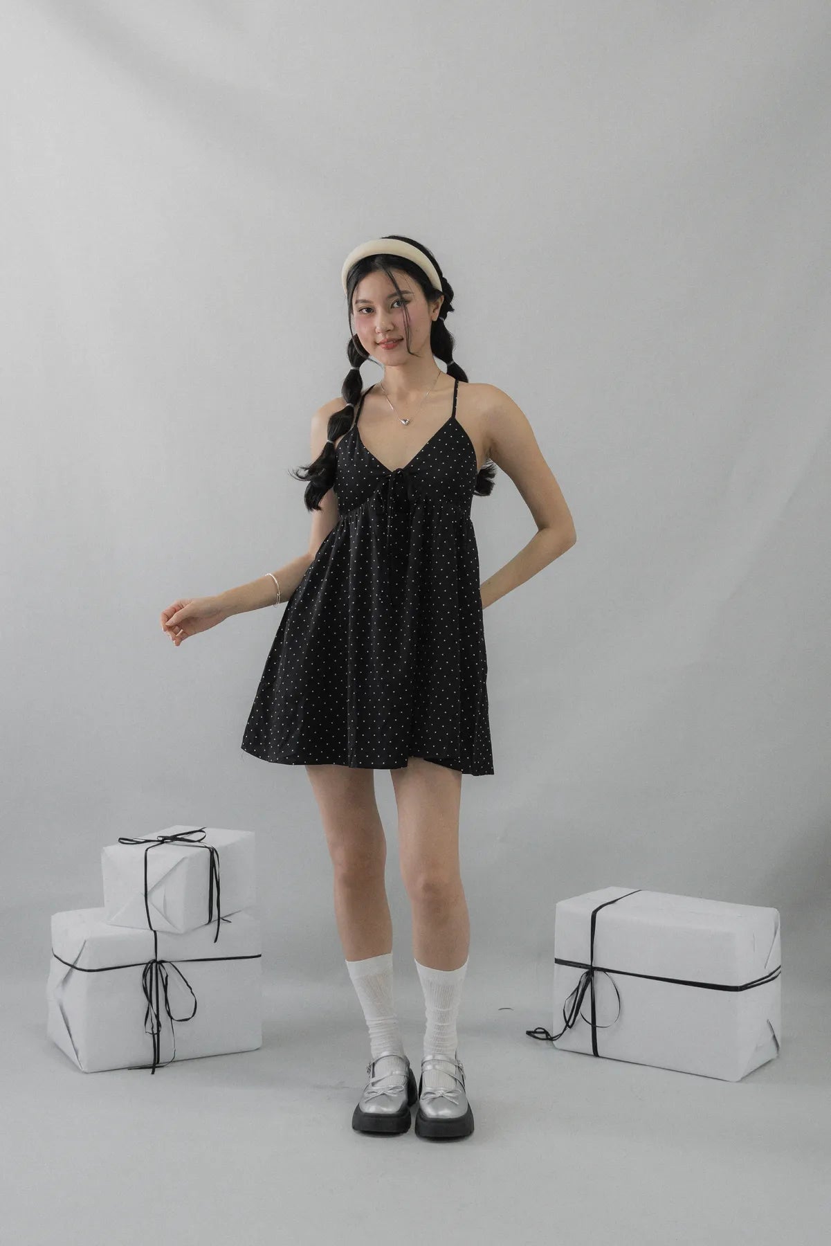 *RESTOCK* Primrose Polka Dot Babydoll Padded Dress