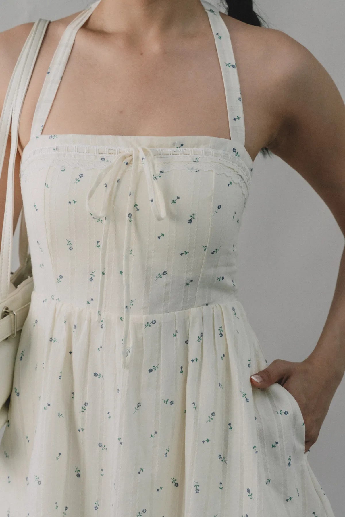 Jodi Padded Halter Romper Dress