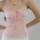 Christine Lace Ribbon Padded Tank Top