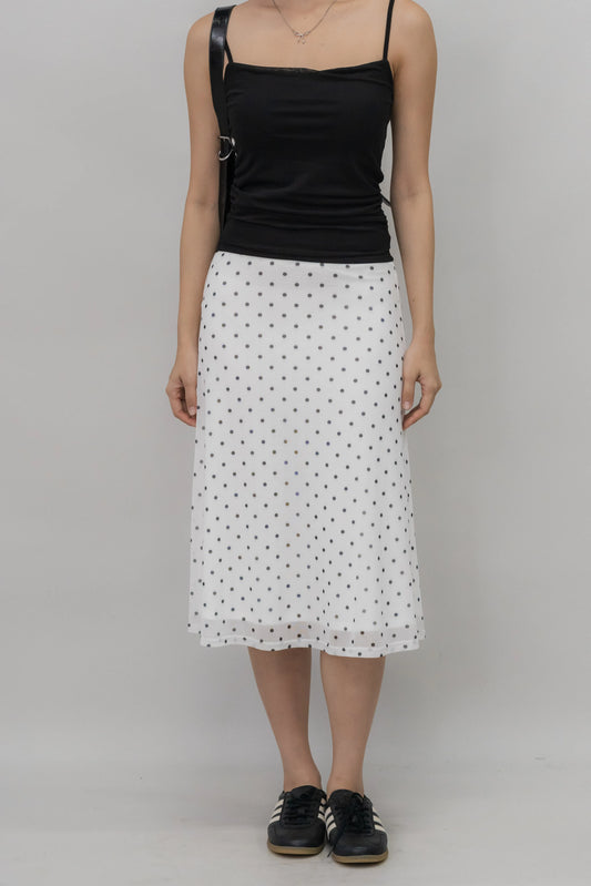 [CLOUD MESH] Corrie Slip On Midi Skirt