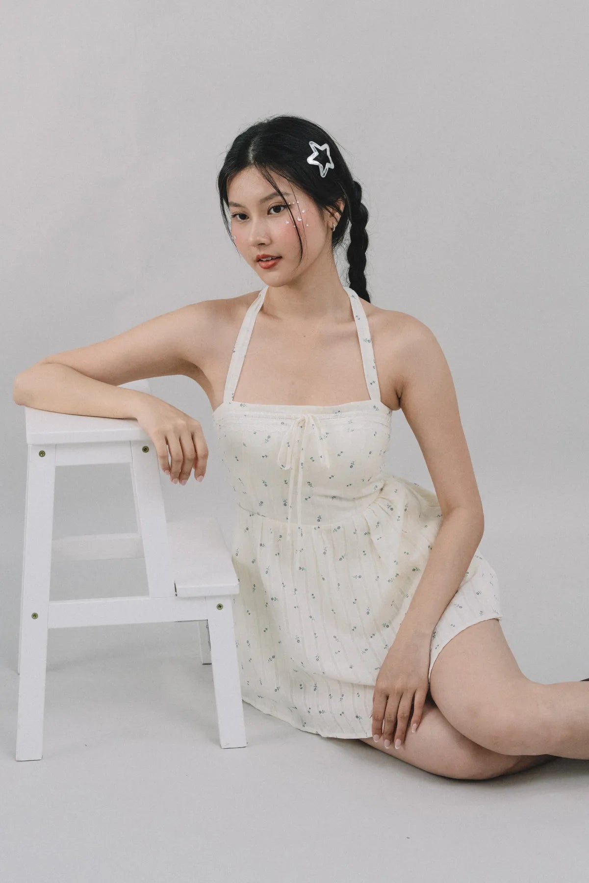 Jodi Padded Halter Romper Dress