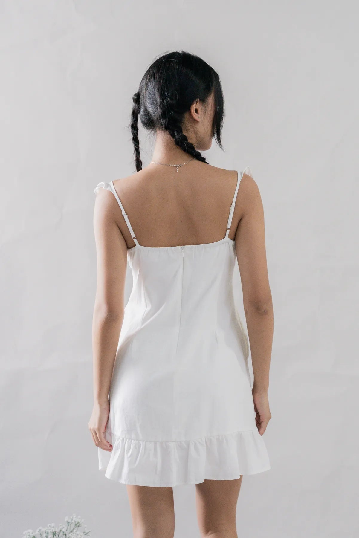 Adelle Ruffle Ribbon Mini Dress
