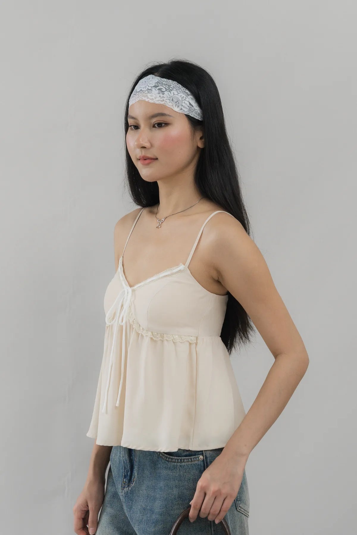 Polly Contrast Trim Padded Strappy Top