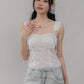 Elora Padded Ribbon Tie Top
