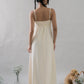 Kate Lace Trim Ribbon Padded Maxi Dress