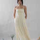 Elysia Ribbon Pintuck Padded Maxi Dress
