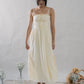 Elysia Ribbon Pintuck Padded Maxi Dress