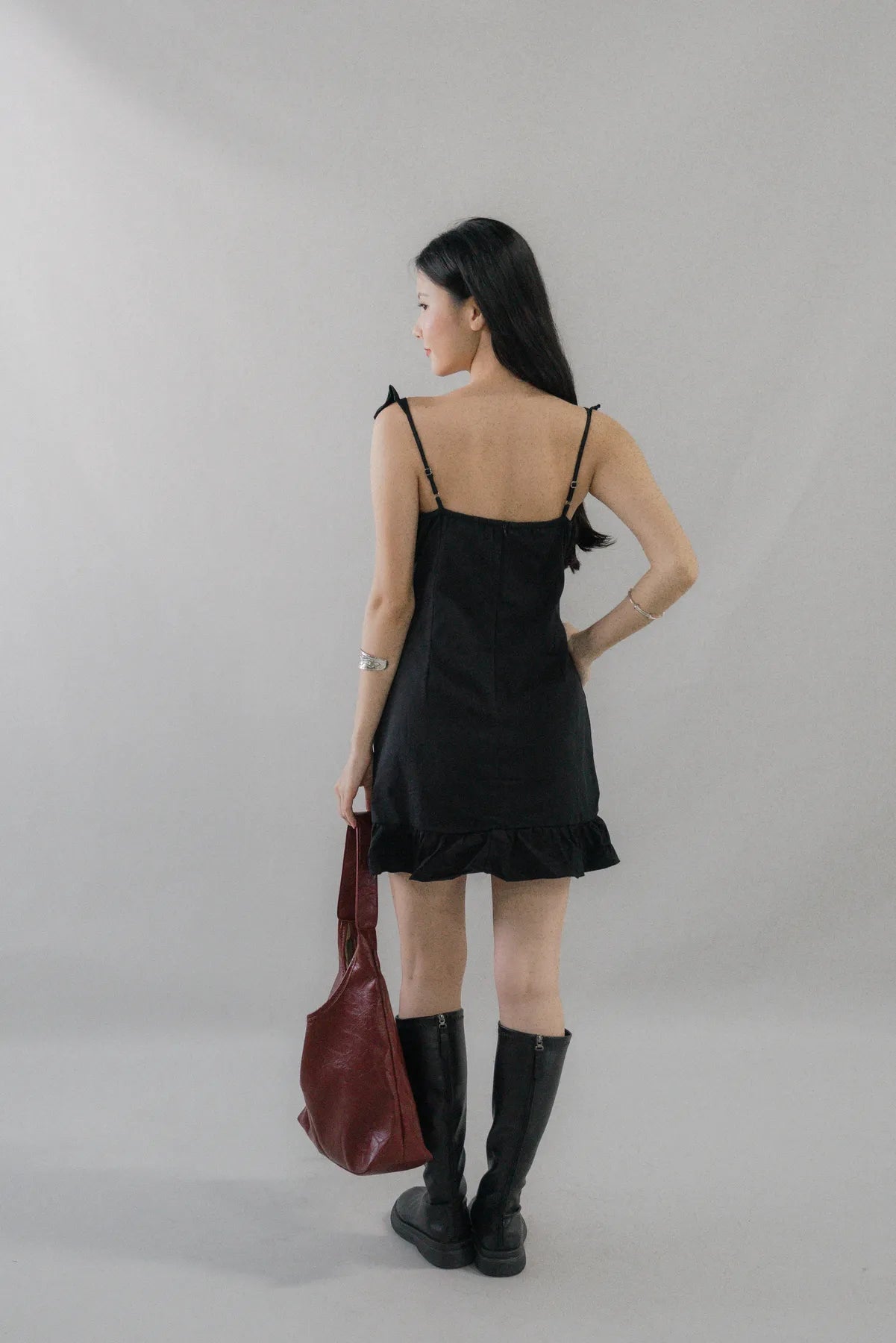 Adelle Ruffle Ribbon Mini Dress