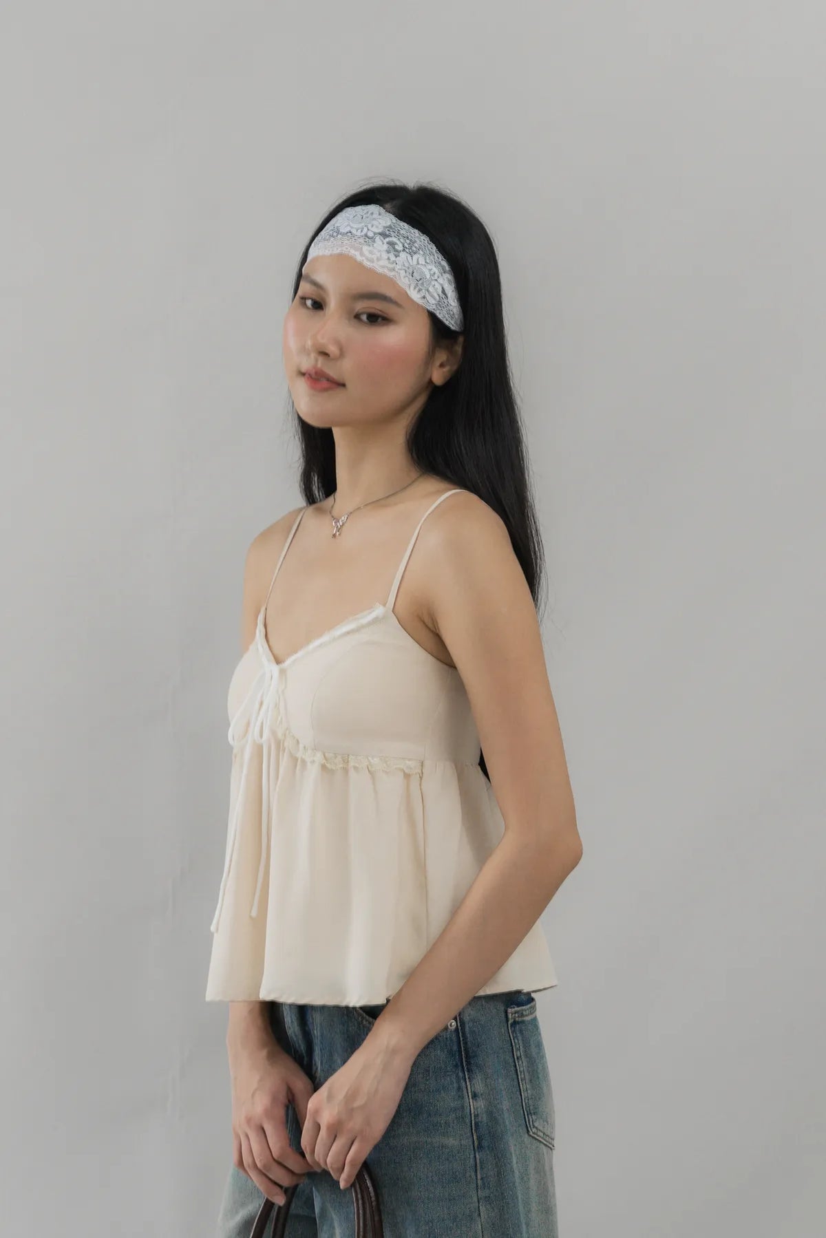 Polly Contrast Trim Padded Strappy Top